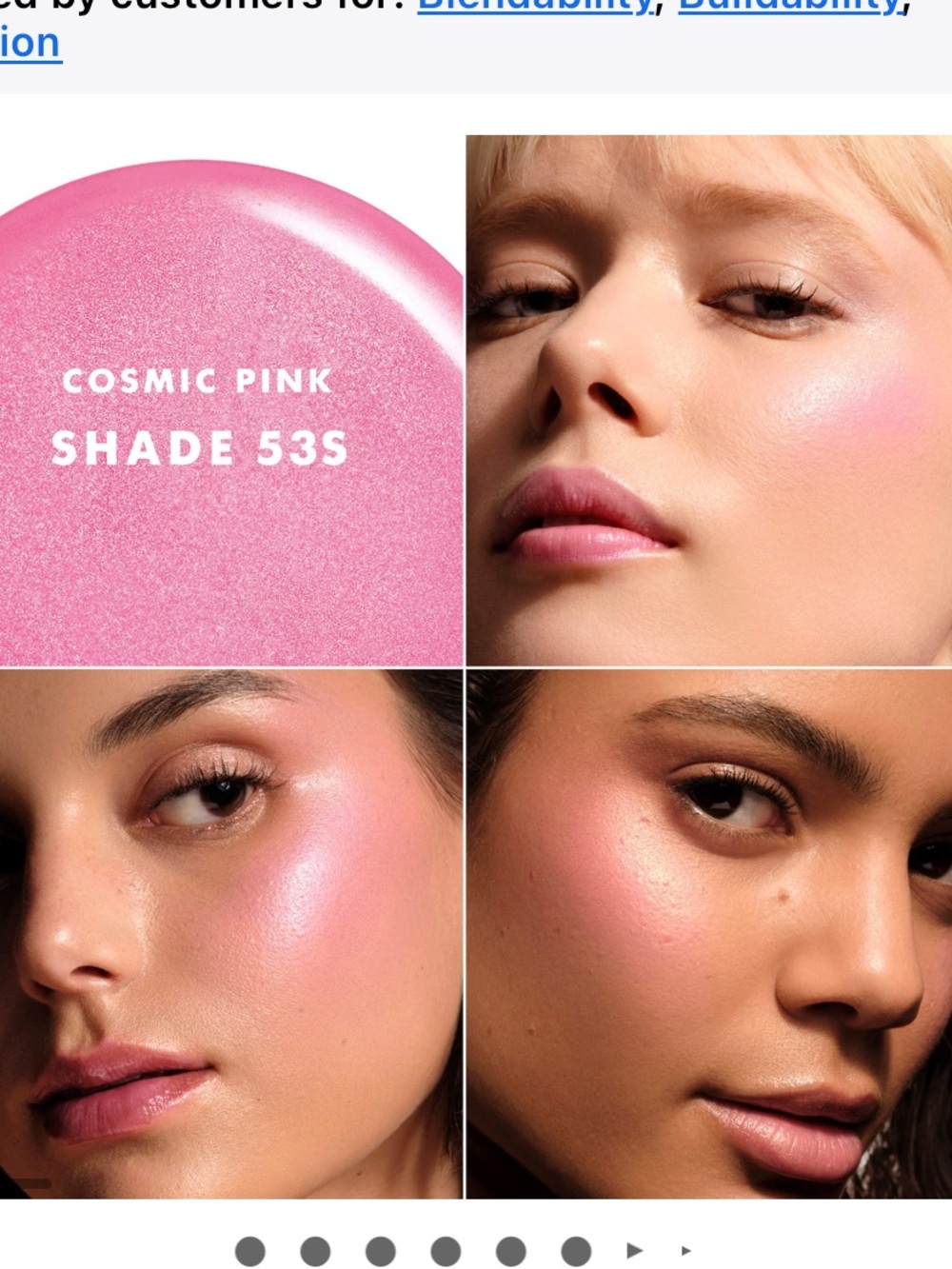 Giorgio Armani cosmic 53S pink long wear cheek tint liquid blush